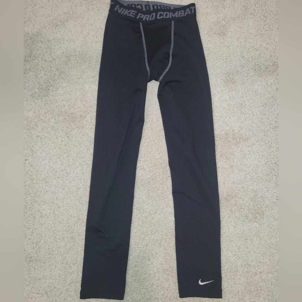 Nike Pro Combat Black Tights, Size Medium